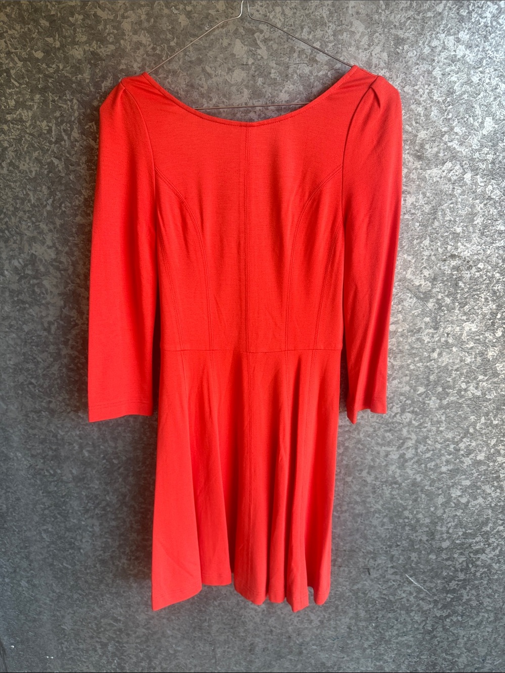 Ark & Co Red Long-Sleeve Fit-and-Flare Dress